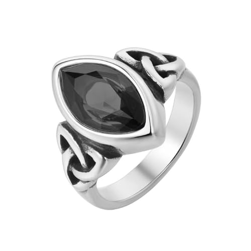 GJYombuke Vintage Retro Edelstahl Ring mit Rhombusschliff Zirkonia Unisex Ethno Boho Chunky Titan Stahl Ring Klassisches Solitär Design, Edelstahl, Zirkon geschaffen GJYombuke Vintage Retro Edelstahl Ring mit Rhombusschliff Zirkonia Unisex Ethno Boho Chunky Titan Stahl Ring Klassisches Solitär Design, Edelstahl, Zirkon geschaffen von GJYombuke