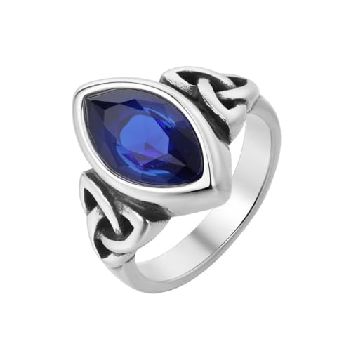 GJYombuke Vintage Retro Edelstahl Ring mit Rhombusschliff Zirkonia Unisex Ethno Boho Chunky Titan Stahl Ring Klassisches Solitär Design, Edelstahl, Zirkon geschaffen GJYombuke Vintage Retro Edelstahl Ring mit Rhombusschliff Zirkonia Unisex Ethno Boho Chunky Titan Stahl Ring Klassisches Solitär Design, Edelstahl, Zirkon geschaffen von GJYombuke