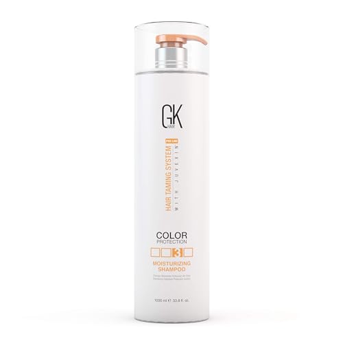 GK HAIR Global Keratin Moisturizing Shampoo (33.8 Fl Oz/1000ml) Pflegt gründlich für trockenes und geschädigtes Haar - Shampoo für Damen und Herren von GK HAIR