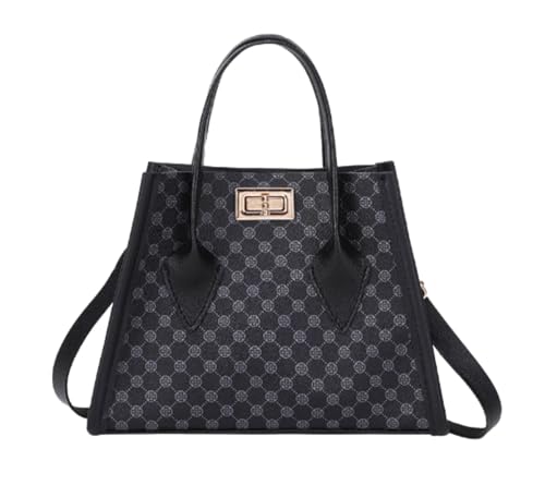 GK-O Mini-Handtasche für Damen, klein, Tragegriff oben, Schultertasche, Schwarz von GK-O