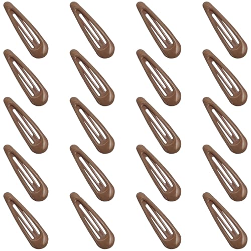 GKETN Haarspangen für Damen und Mädchen, Wassertropfen, rutschfeste Haarspangen, schwer beschichtetes Metall, Kaffeefarbe, 20 Stück, 4,8 cm GKETN Haarspangen für Damen und Mädchen, Wassertropfen, rutschfeste Haarspangen, schwer beschichtetes Metall, Kaffeefarbe, 20 Stück, 4,8 cm von GKETN