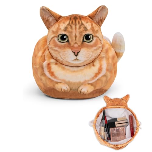 GKIOYRO Reise-Make-up-Tasche mit Kordelzug, süße Katze, große Kosmetiktasche für Geldbörse, Reise-Toiletry Essentials, Orange Cat, Katzentasche GKIOYRO Reise-Make-up-Tasche mit Kordelzug, süße Katze, große Kosmetiktasche für Geldbörse, Reise-Toiletry Essentials, Orange Cat, Katzentasche von GKIOYRO