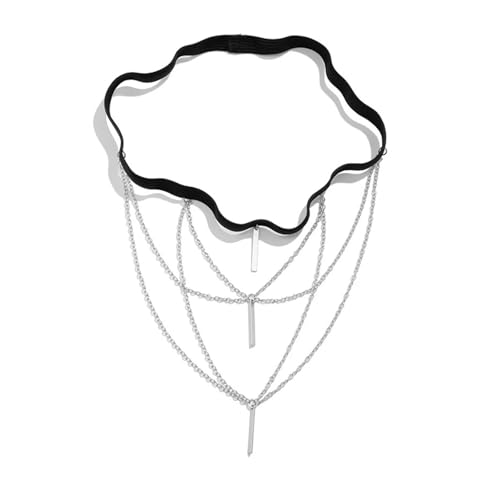 1 STÜCKE Elastische Band Bandage Bein Oberschenkel Kette für Frauen Bikini Goth Stange Quaste Anhänger Strumpfband Körperschmuck von GKJHTED