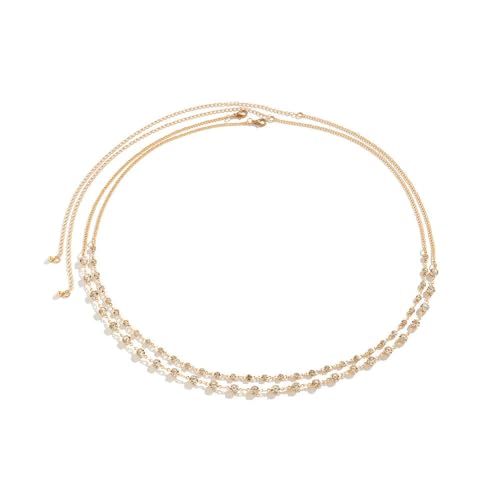2 STÜCKE Strasskette Bauchkette von GKJHTED