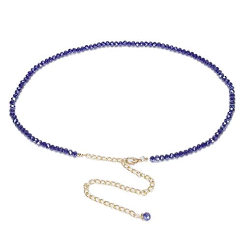 Damen Taillenkette Damen Taillenkette Kleid mit Rockkette Perlen Metallgürtel für Jeans Kleider von GKJHTED