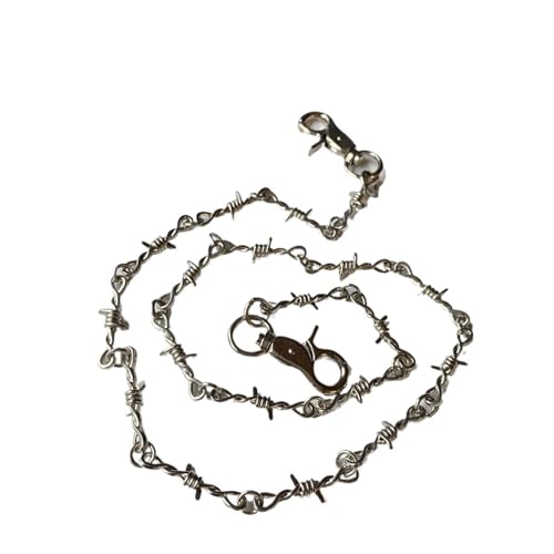 Draht Stacheldraht Hose Lange Taille Kette Hippop Grunge Frauen Männer Hosen Jeans Zubehör Für Strand Mädchen Sommer von GKJHTED