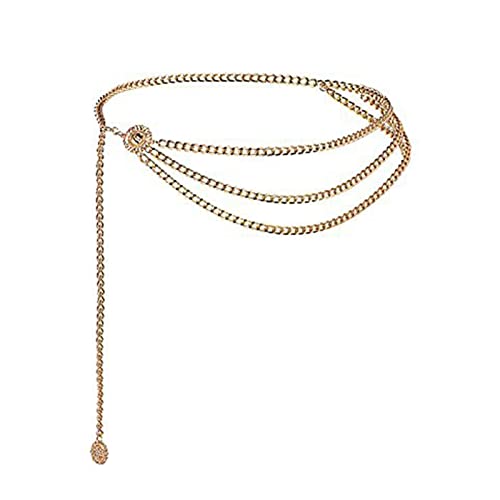 Goldfarbenes Körperketten-Gürtel-Set, vergoldet, mehrschichtige Kette, Quaste, Panzerkette, Körperschmuck für Frauen Goldfarbenes Körperketten-Gürtel-Set, vergoldet, mehrschichtige Kette, Quaste, Panzerkette, Körperschmuck für Frauen von GKJHTED