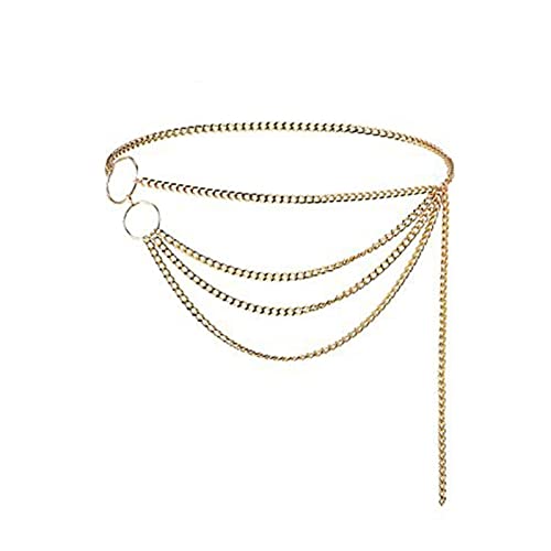 Goldfarbenes Körperketten-Gürtel-Set, vergoldet, mehrschichtige Kette, Quaste, Panzerkette, Körperschmuck für Frauen Goldfarbenes Körperketten-Gürtel-Set, vergoldet, mehrschichtige Kette, Quaste, Panzerkette, Körperschmuck für Frauen von GKJHTED