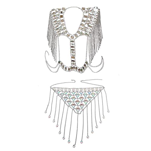 Klassische Quasten Stil Damen Pailletten Acryl Schulter Kette Halskette Mode Strand Bauch Körper Set Schmuck Klassische Quasten Stil Damen Pailletten Acryl Schulter Kette Halskette Mode Strand Bauch Körper Set Schmuck von GKJHTED