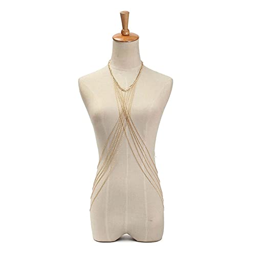 Körperkette Damen Strand Quaste Taille Fransen Kreuz Krawatte Schulter Taille Kette Harness Gürtel Bund Halskette Für Frauen Bauch von GKJHTED