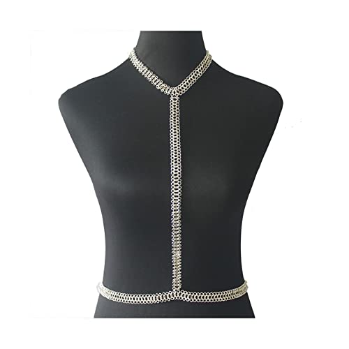 Körperkette Luxus Metall Halskette Harness Frauen 8 Charakter Aussage Sommer Strand Zubehör Für Bauch Taille von GKJHTED