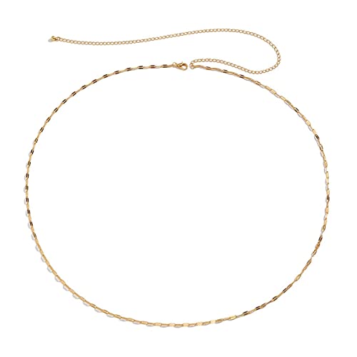 Körperkette Mode Perlen Pailletten Kette Mode Taille Kette Halskette Körperschmuck Damen Accessoires Damen Körperkette Mode Perlen Pailletten Kette Mode Taille Kette Halskette Körperschmuck Damen Accessoires Damen von GKJHTED