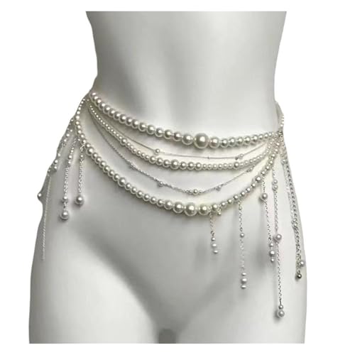 Retro-Mehrschicht-Perlen-Taillenkettengürtel für Damen – Stilvolles Körperschmuck-Accessoire für Partys und Freizeitkleidung für Strandmädch Retro-Mehrschicht-Perlen-Taillenkettengürtel für Damen – Stilvolles Körperschmuck-Accessoire für Partys und Freizeitkleidung für Strandmädch von GKJHTED