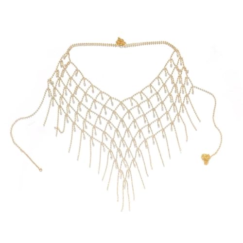 STÜCKE Grid Quaste Wassertropfen Stil Strass Brust Nachtclub Damen Körper Kette Schmuck STÜCKE Grid Quaste Wassertropfen Stil Strass Brust Nachtclub Damen Körper Kette Schmuck von GKJHTED