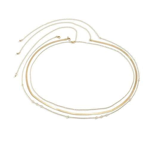 Stück Goldfarbene flache Damen-Hüftkette von GKJHTED