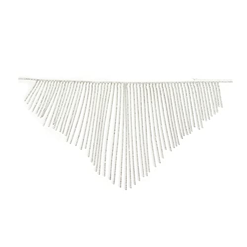 Taillenkette Silber Gold Körperketten Damen Zirkonia Quaste Kette Körper Bauch Taillenkette 90CM von GKJHTED