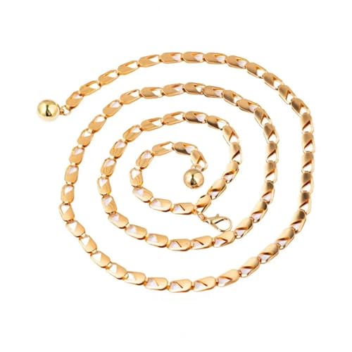 Verstellbarer Metallgürtel für Damen, geometrischer Gürtel, dünne Sommer-Körperdekoration für Strandmädchen im Sommer von GKJHTED