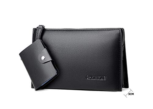 GKKXUE Männer Brieftasche Business Casual Clutch-Taschen Große Kapazität Handy-Taschen Business Taschen Europäischen Und Amerikanischen Mode Taschen,Black-OneSize von GKKXUE