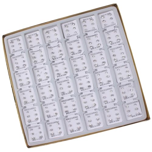 108 Paare Elegante Kristallohrringe Hypoallergische Ohrstollen Mode Ohrstift Kristall Textur Geeignet Für Tägliche Party Verschleiß Datum Ohrringe von GKYQVE