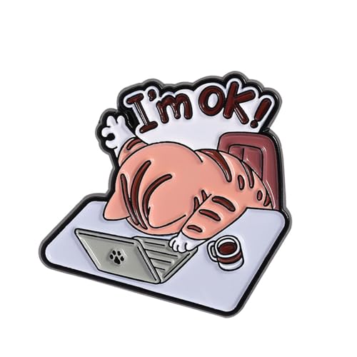 2. Accessoire Für Hutschals Taschen Einzigartige Haustierliebhaber Modische Katzen Emaille Brosche von GKYQVE