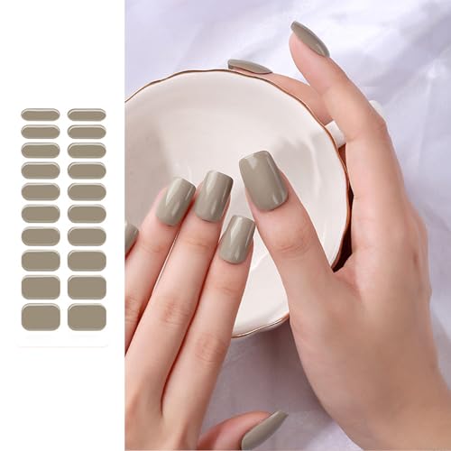 20pcs Klebstoff Full Wrap Gel Nail Art Aufkleber Wasserdichte Wrap Semi Cured Polnische Streifen Aufkleber Pediküre Starter Kits Weihnachten Thanksgiving Glitter UV Erforderlich von GKYQVE