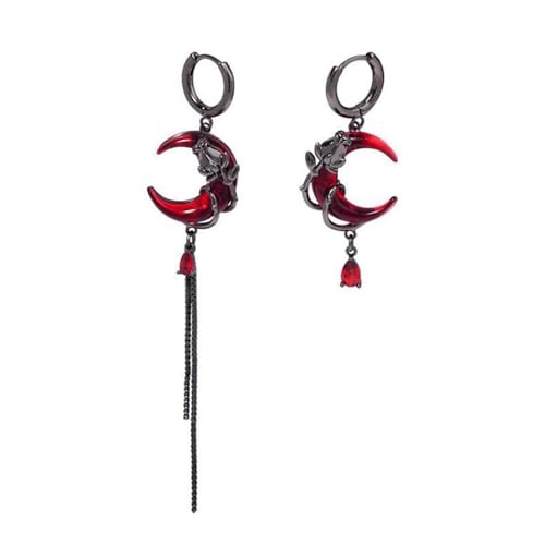 Asymmetrischer Mond Drop Ohrringe Modische Mond Statement Ohrschmuck Juwelierkette Ehrgeiger Legierung Textur Für Frauen Stilvoll Asymmetrischer Mond Drop Ohrringe Modische Mond Statement Ohrschmuck Juwelierkette Ehrgeiger Legierung Textur Für Frauen Stilvoll von GKYQVE