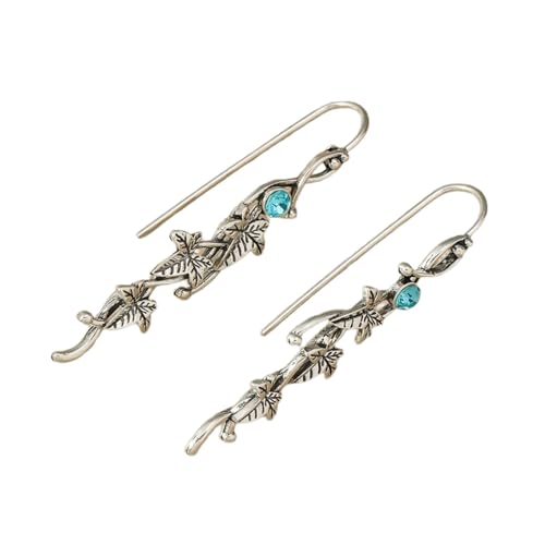 Blattrebeohrringe Mit Funkelnden Kristallen Hypoallergenen Pflanzen Ohrringe Handgefertigtes Metall Ohrbekleidung Weiblicher Geschenk Hypoallergene Ohrringe von GKYQVE