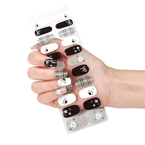 Cured Gels Nails Strips Französische Stile Aufkleber Bronzing Polnisch Wrap Art Cured Wraps Bronzing Für Party von GKYQVE