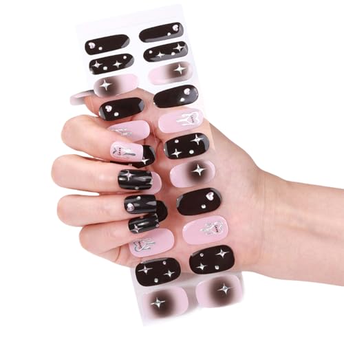 Cured Gels Nails Strips Französische Stile Aufkleber Bronzing Polnisch Wrap Art Cured Wraps Bronzing Für Party von GKYQVE