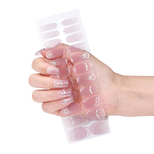 Cured Gels Nails Strips Französische Stile Aufkleber Bronzing Polnisch Wrap Art Cured Wraps Bronzing Für Party von GKYQVE