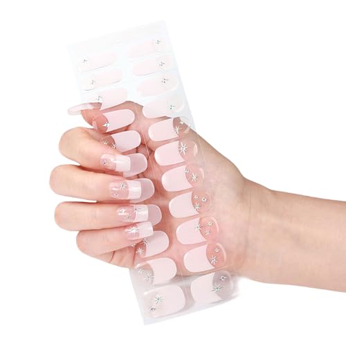 Cured Gels Nails Strips Französische Stile Aufkleber Bronzing Polnisch Wrap Art Cured Wraps Bronzing Für Party von GKYQVE