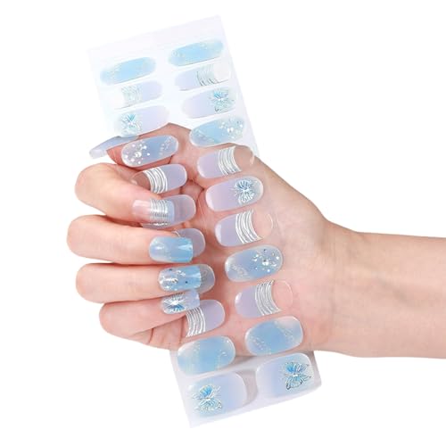 Cured Gels Nails Strips Französische Stile Aufkleber Bronzing Polnisch Wrap Art Cured Wraps Bronzing Für Party von GKYQVE
