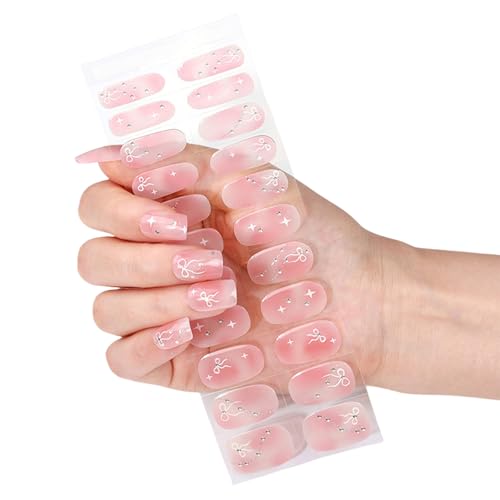 Cured Gels Nails Strips Französische Stile Aufkleber Bronzing Polnisch Wrap Art Cured Wraps Bronzing Für Party von GKYQVE