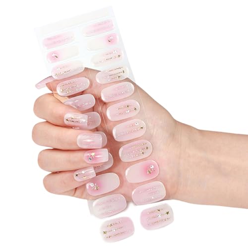 Cured Gels Nails Strips Französische Stile Aufkleber Bronzing Polnisch Wrap Art Cured Wraps Bronzing Für Party von GKYQVE