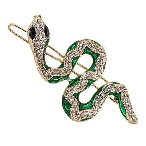 Elegante Haarspange im Schlangen-Design mit Strasssteinen, Haarschmuck, Haarnadel, ideal zur Verschönerung des Abend-Looks von GKYQVE