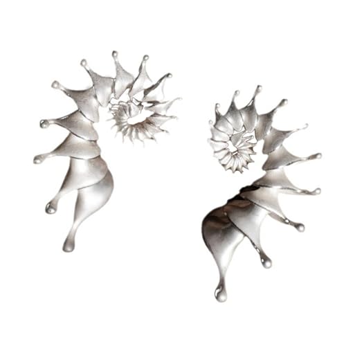 GKYQVE Elegante Muschelohrringe Offene Designs Ringe Um Alle Gesichtsform Stilvolle Silberbeschichtung Schmuck Für Jeden Anlass Einzigartige Conch Stengs Zu Ergänzen von GKYQVE