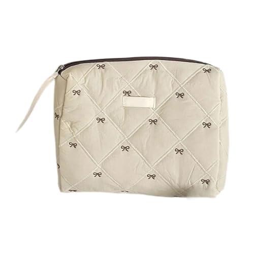 GKYQVE Elegante Tragbare Kosmetiktasche Mit Bögen Dekoration Große Kapazität Make Up Taschen Aufbewahrungstasche Für Reisen Und Tägliche Nutzung Der Kosmetikbeutel Von Frauen von GKYQVE