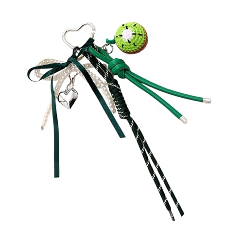 Elegantes Handgewebter Schlüsselbund Zubehör Bluebells Erdbeer Praktische Bag Phone Decor Stilvolle Gewebte Rucksackzubehör von GKYQVE