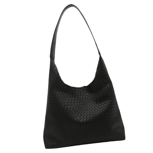 Frauen Achselhöhle Beutel Mädchen Handgewebter Eimer Tragen Weibliche PU Leder Handtasche Große Kapazität Schulter Einkaufen Handgewebtes Schulter Für Frauen Geflochten von GKYQVE