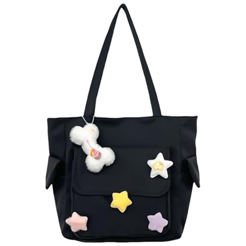 Frauen Cartoon Umhängetasche Nylon Achselgröße Große Kapazität Handtasche Schülern Schule Mode Achselwahrscheinlichkeit Women Achsel von GKYQVE