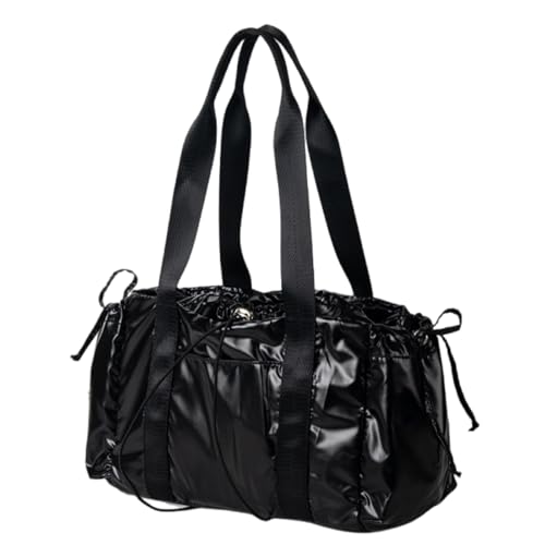 Frauen Modische Falten Kordel Bowknot Umhängetasche Große Kapazität Feste Farbe PU Leder Handtasche Unterarm Großer Kapazität Schulter von GKYQVE