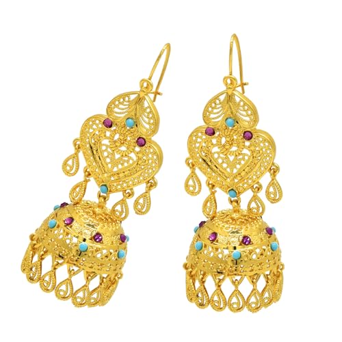Frauen Trend Gold Plattiert Indische Jhumka Ohrringe Geometrische Dangle Bankett Mode Schmuckzubehör Stylische Outfits Engagement Ohrringe Frauen Trend Gold Plattiert Indische Jhumka Ohrringe Geometrische Dangle Bankett Mode Schmuckzubehör Stylische Outfits Engagement Ohrringe von GKYQVE