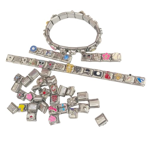 GKYQVE 100pcs Modische Italienische Armbandmodulars Link Edelstahl Handchain Module Schmuckkomponenten Für Männer Und Frauen Modular Schmuck GKYQVE 100pcs Modische Italienische Armbandmodulars Link Edelstahl Handchain Module Schmuckkomponenten Für Männer Und Frauen Modular Schmuck von GKYQVE