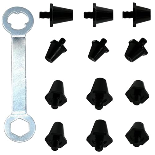 GKYQVE 12Pack Aluminiumlegierungen Fußball Stollen Ersatz Antislip Fußballstiefelspitzen Für Die Verstärkung Der Traktion Auf Nassgras Leichtgewicht Fußballschuhschuhstollen Verstärken von GKYQVE