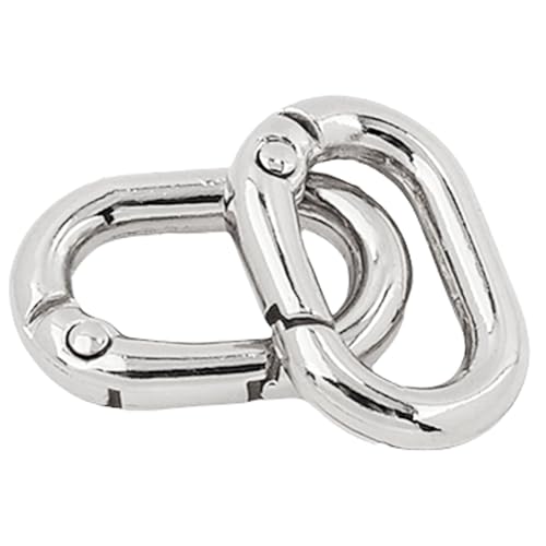 GKYQVE 2 PCs Multifunktionelle Ovale Ringe Schnallen Schnalle Metall Federschlüsselringe Oval Rings Schnappschaltklatschen Für Geldbörsen Keychain von GKYQVE