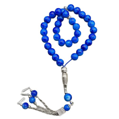 GKYQVE 33 Glasharz Gebet Perlen Rosary Halskette Buddhist Armband Schmuck Stylish Spiritual Arms Accessoire Leicht Komfortable Handgelenk Perlen von GKYQVE