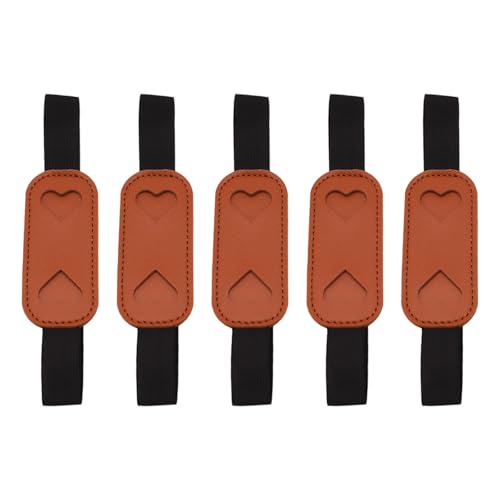 GKYQVE 5pcs Verstellbarer Stiftkoffer Mit Elastischen Band Multifunktional Lederbeutel Für Hardcover Journal Notebook Planer Verstellbares Bindemittelband von GKYQVE