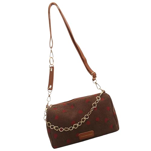 GKYQVE Ästhetische Erdbeer Cord Umhängetasche Mit Kettenweiche Bequem von GKYQVE