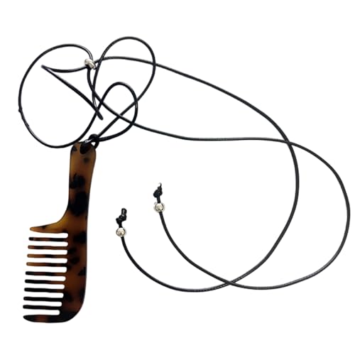 GKYQVE Acetat Leopard Muster Kamm Langes Halskette Multifunktional Mode Pullover Kette Verstellbares Choker Stylish Accessoires Casual Outfit Halskette GKYQVE Acetat Leopard Muster Kamm Langes Halskette Multifunktional Mode Pullover Kette Verstellbares Choker Stylish Accessoires Casual Outfit Halskette von GKYQVE