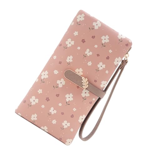 GKYQVE Blumendruck Brieftaschen Für Frauen All Matching Wallet Wallet Kapazitätsbühne Mit Kartenschläfen Telefontasche Frau Mit Kartenschlitzen Telefontasche Blumendruckbecher von GKYQVE